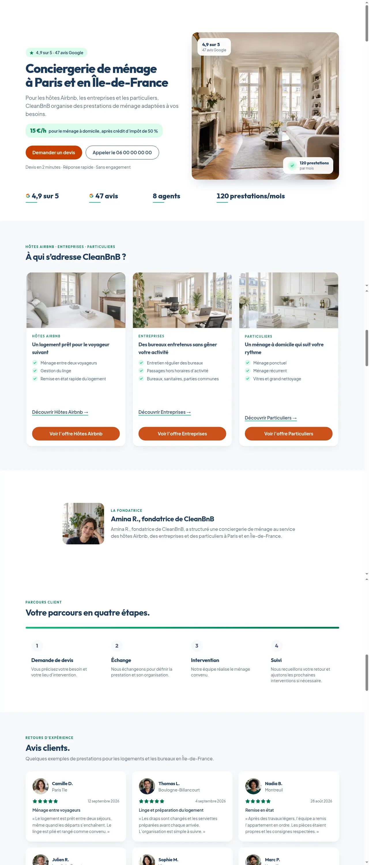 Aperçu du site cleanbnb