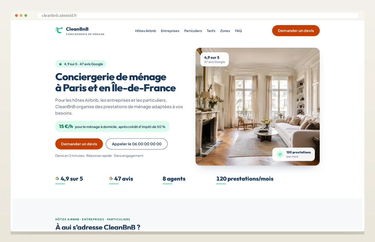CleanBnB — L’accueil : la conciergerie et son offre.